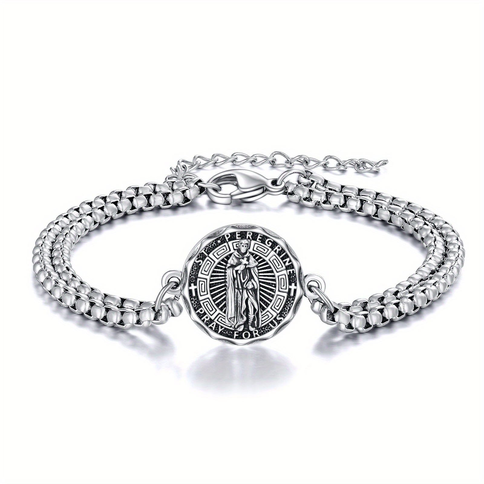 St Peregrine Bracelet S925 Sterling Silver Protector Bracelet
